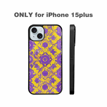 iPhone 15 Plus Case — Intersex Flag Color Theme Small Rainbow, Custom Phone Case