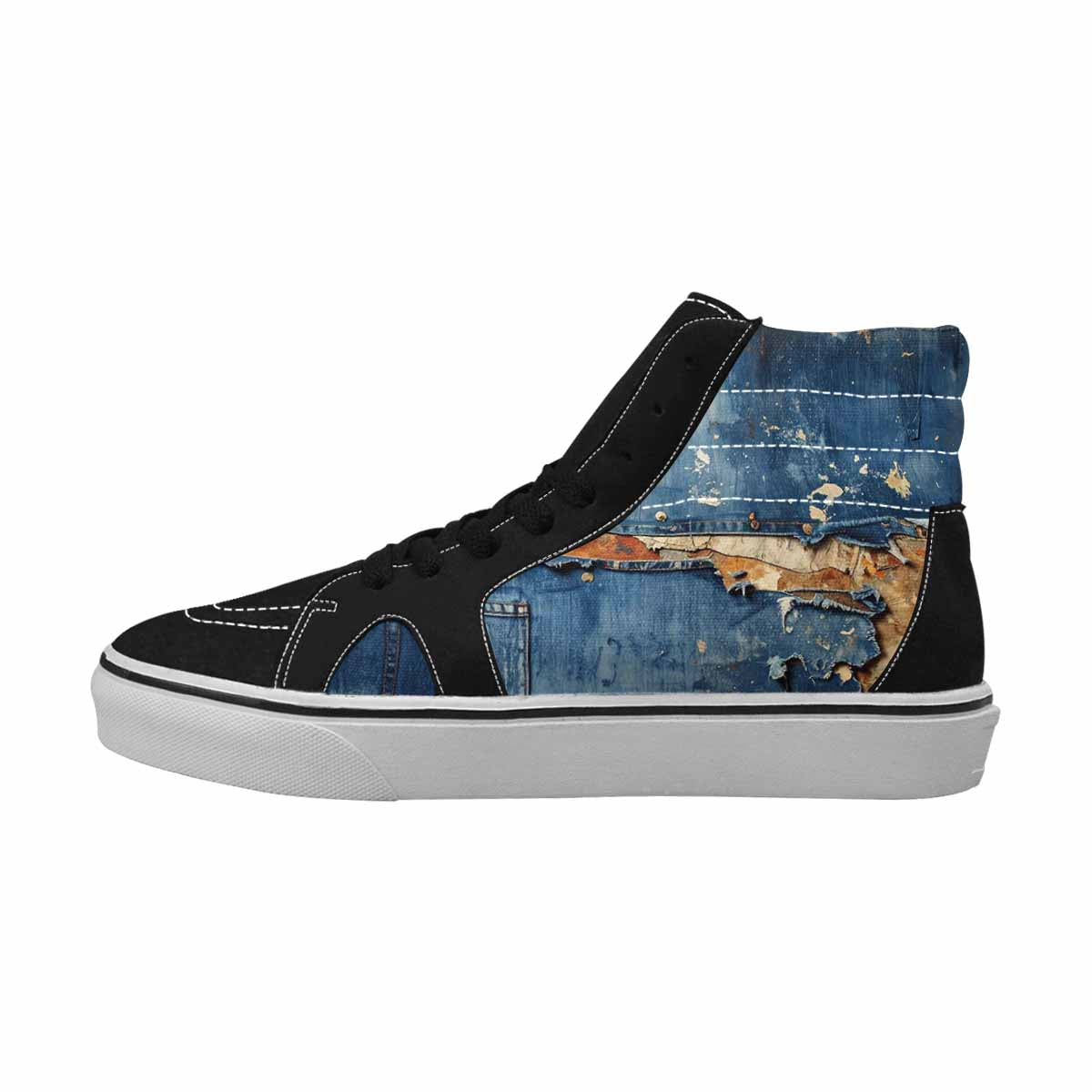 MEN'S Distressed Denim Texture Each Ti Ferion