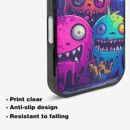 iPhone 16 Plus Case — Overlapping Endlessly No Empty Space Monsters, Custom Print Case Cover