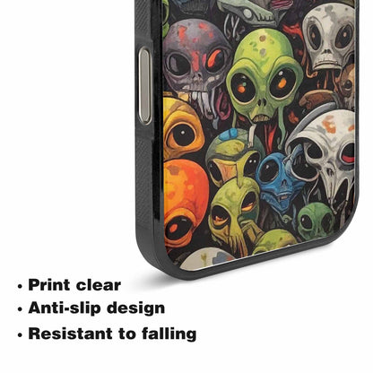 iPhone 15 Pro Max Case — Aliens Camo Aliens Pattern Hundreds Of, Custom Phone Case