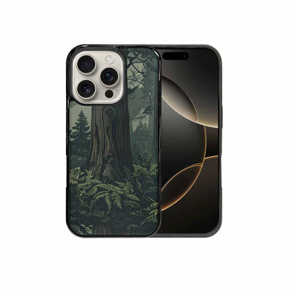 iPhone 16 Pro Case — Seamless Pattern Ancient Redwood Forest Giant, Custom Art Phone Cover