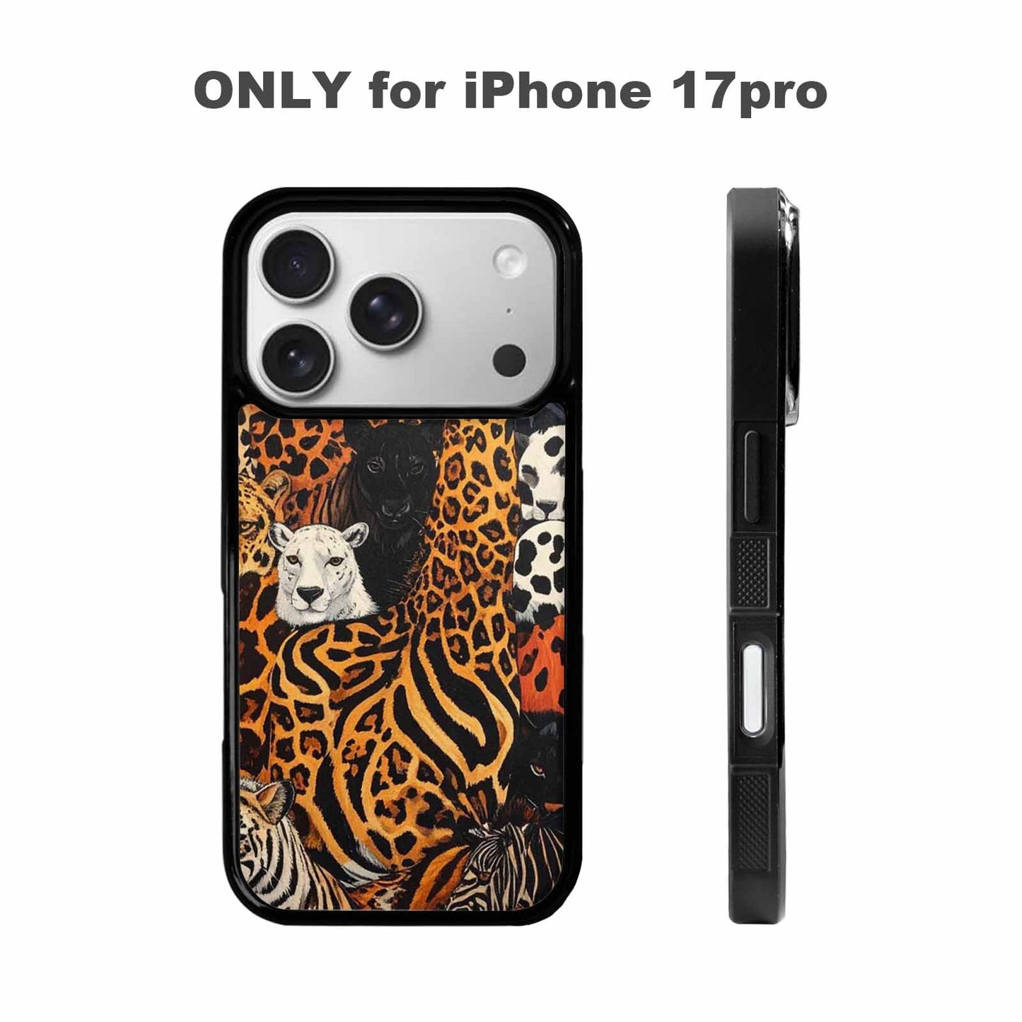 iPhone 17 Pro Case — Small Animal Print Pattern Randomly Animal, Original Design Phone Case