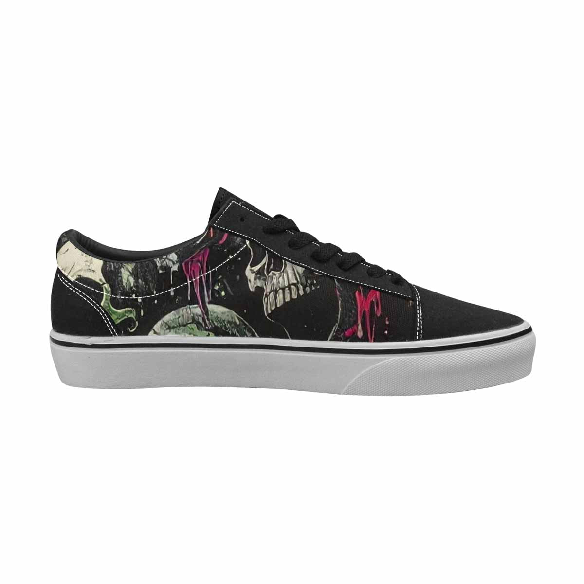 WOMEN'S Rainbow From Skull S Lace-Up Canvas Aesthetic Shoes