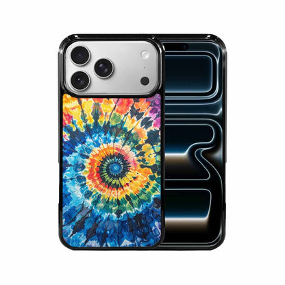 iPhone 17 Pro Max Case — Black &amp; Blue Ink Tie Dye, Custom Printed Phone Case
