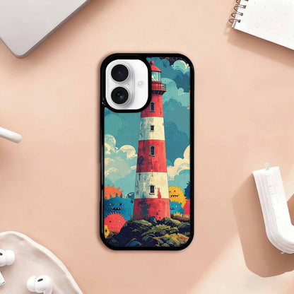 iPhone 17 Case — Vintage Monsters Lighthouse Retro Vintage, Unique Phone Case Design