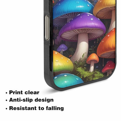 iPhone 16 Pro Case — Overlapping Endlessly No Empty Space Mushrooms, Custom Made Phone Cover
