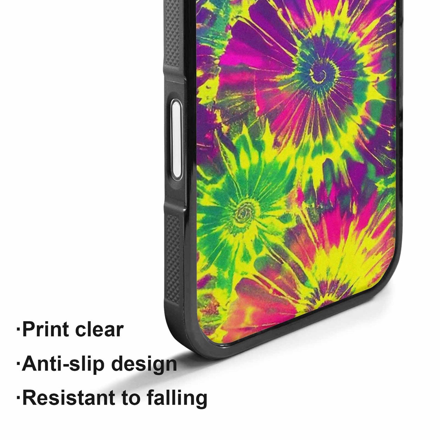 iPhone 17 Case — Tie Dye Neon Acid Tie Dye, Custom Printed Phone Case