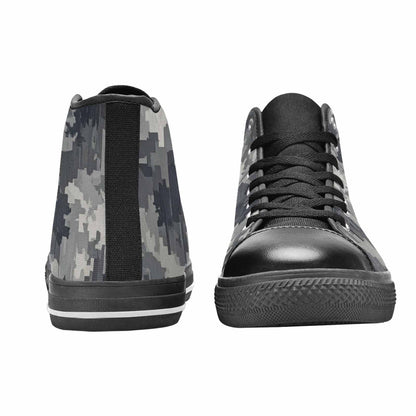 WOMEN'S Military Camouflage Blotch High Top Canvas Wallpaper Art Sneakers