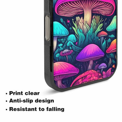 iPhone 16 Pro Case — Mushroom Psychedelic Art Seamless Pattern Vibrant, Custom Designed Case Cover