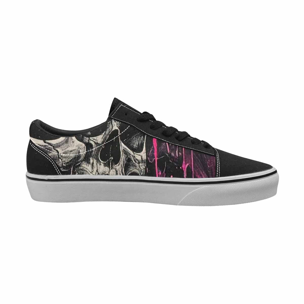 WOMEN'S Rainbow From Skull S Lace-Up Canvas Vivid Sneakers