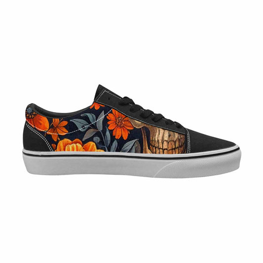 WOMEN'S Skulls - Halloween Canvas Lace-Up Grunge Custom Sneakers