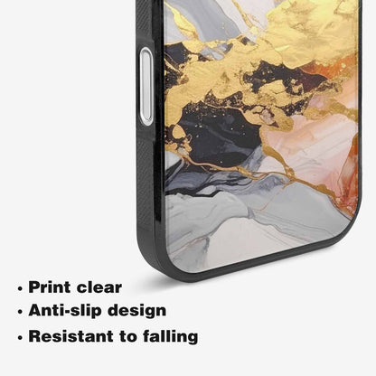 iPhone 16 Case — Marble Vein Marble Veins Pattern Hundreds, Custom Print Case Cover