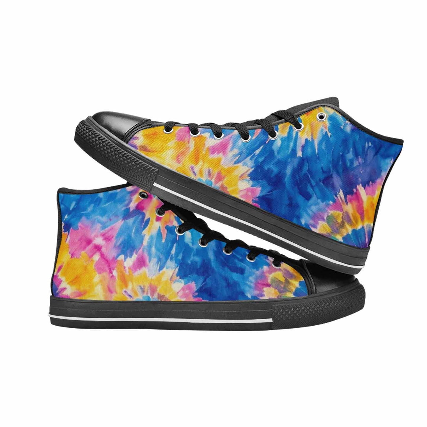 MEN'S Tie Dye Swirl High Top Canvas Y2K Shoes