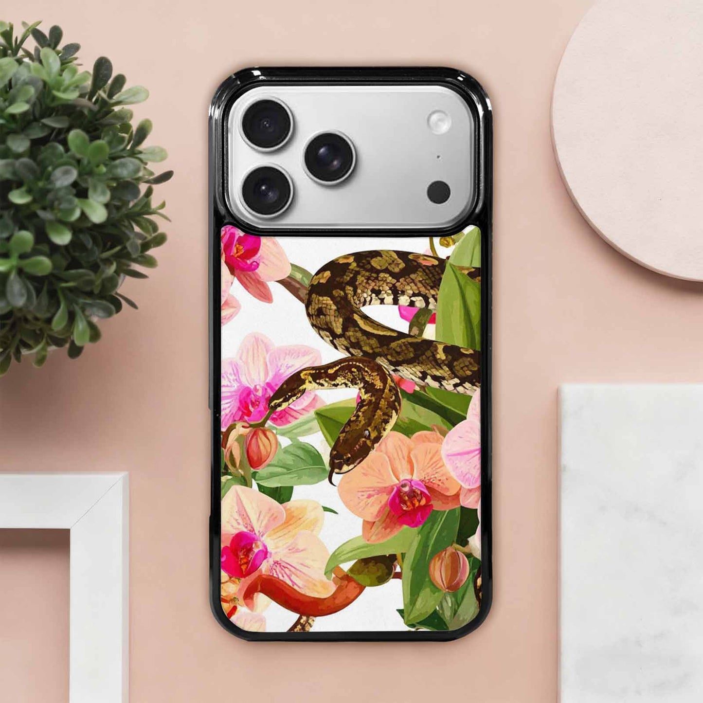 iPhone 17 Pro Max Case — Snakes Print Floral Seamless Floral, Personalized Phone Case