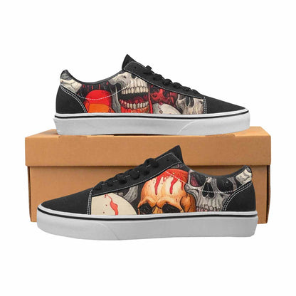 WOMEN'S Rainbow From Skull S Lace-Up Canvas Kaleidoscope Sneakers