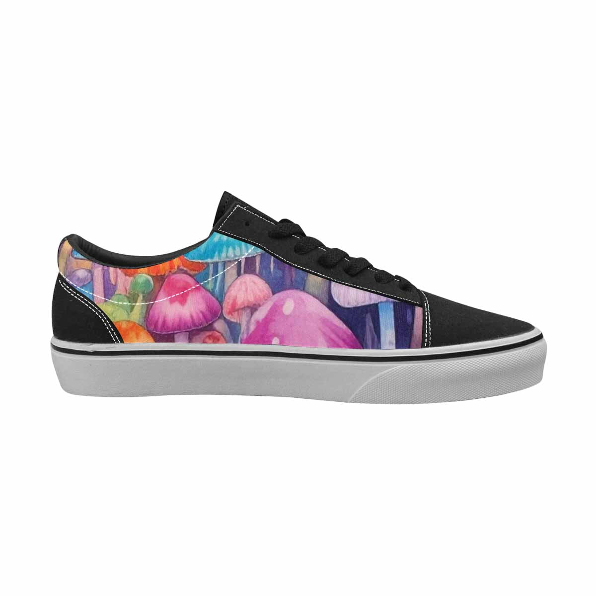 WOMEN'S Mushrooms  Tie Dye Lace-Up Canvas Dreamlike Custom Shoes