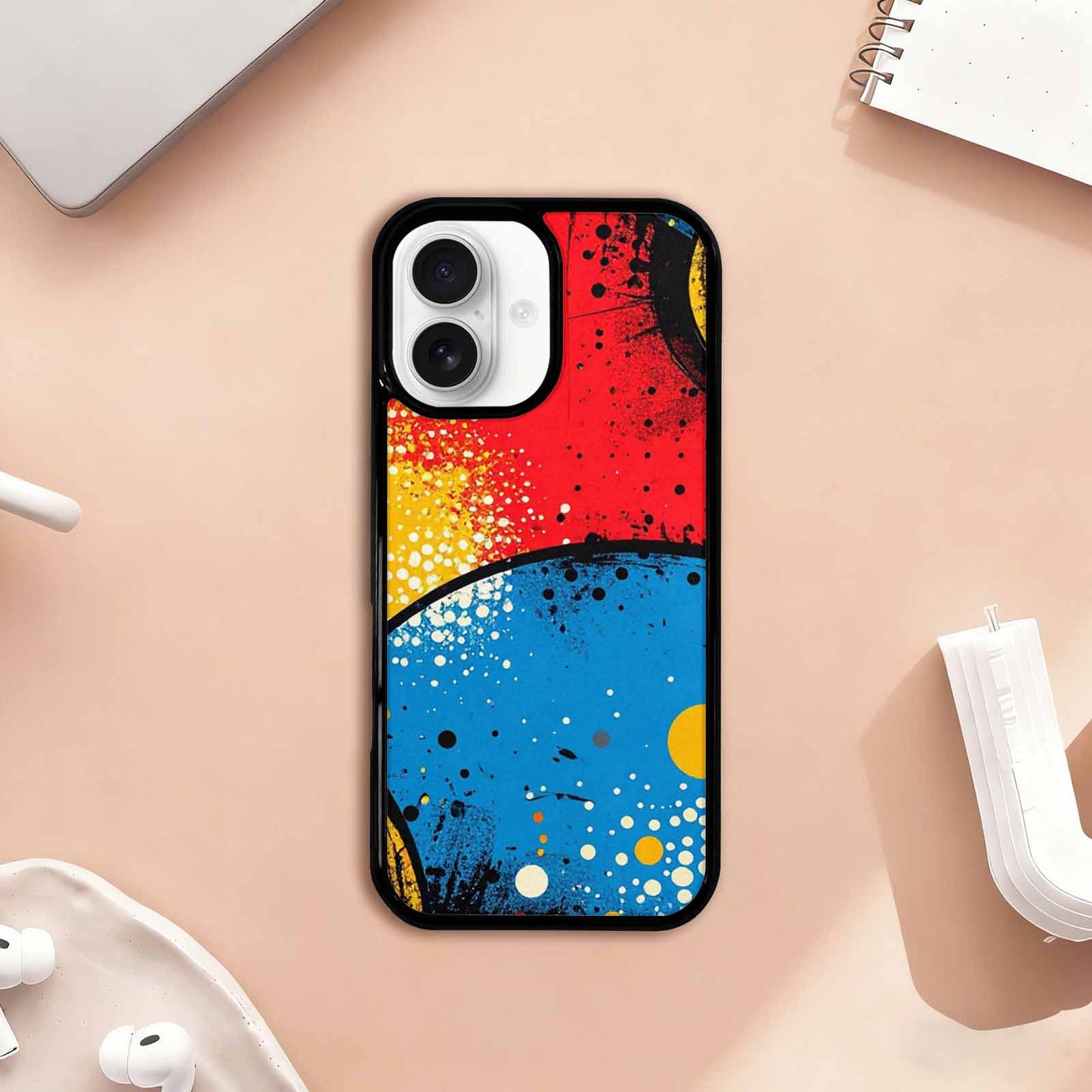 iPhone 17 Case — Small Comic Book Halftone Original Art, Customized Protective Case