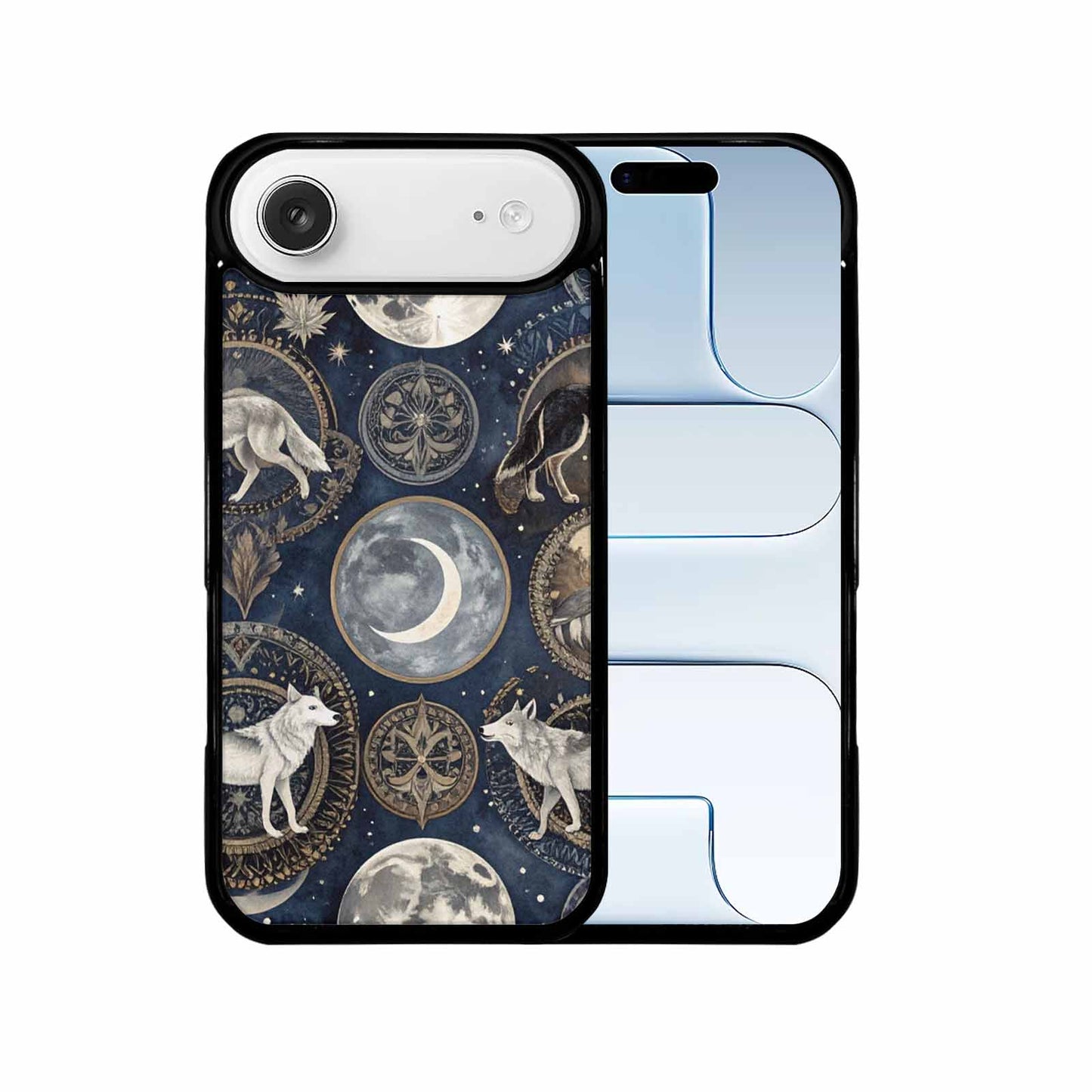iPhone 17 Air Case — Wolves Everywhere Collage Overlap Small Original, Customized Protective Case