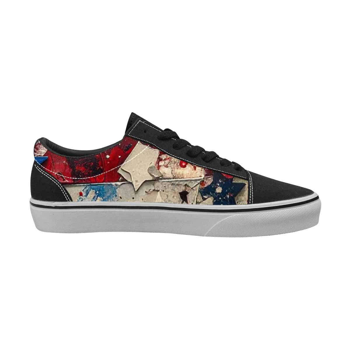 WOMEN'S Patriotic Stars Stripes Lace-Up Canvas Aesthetic Custom Shoes