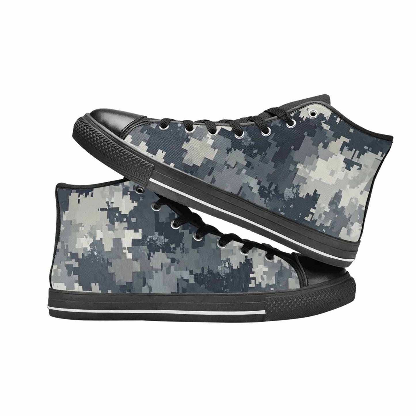 MEN'S Military Camouflage Blotch High Top Canvas Surreal Shoes