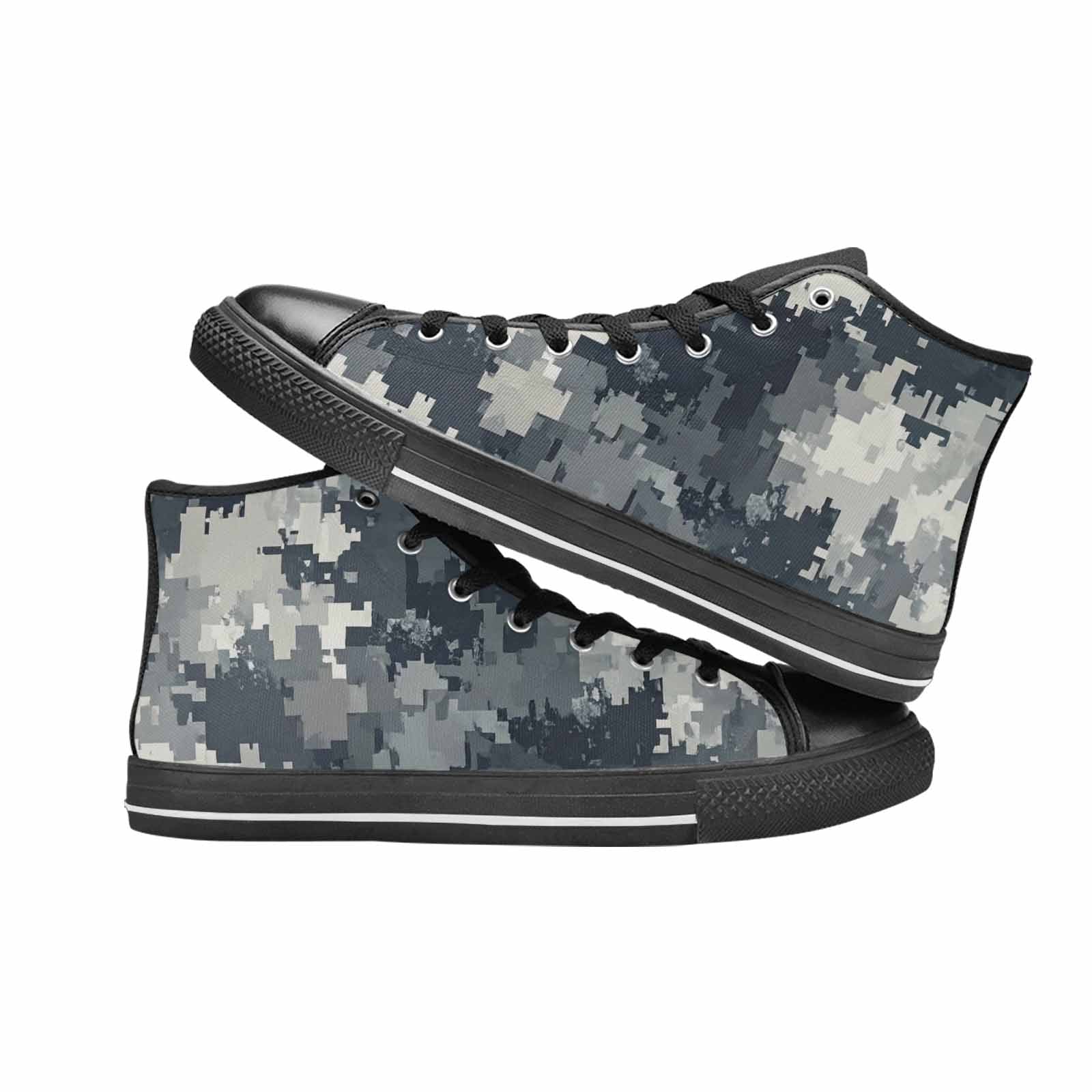 MEN'S Military Camouflage Blotch High Top Canvas Surreal Shoes