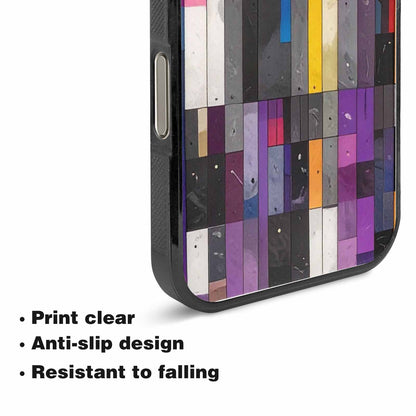 iPhone 15 Pro Max Case — Asexual Flag Color Theme Small Rainbow, Customized Protective Case