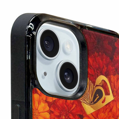 iPhone 15 Case — Marigold Day Of The Dead Marigold, Custom Art Phone Cover