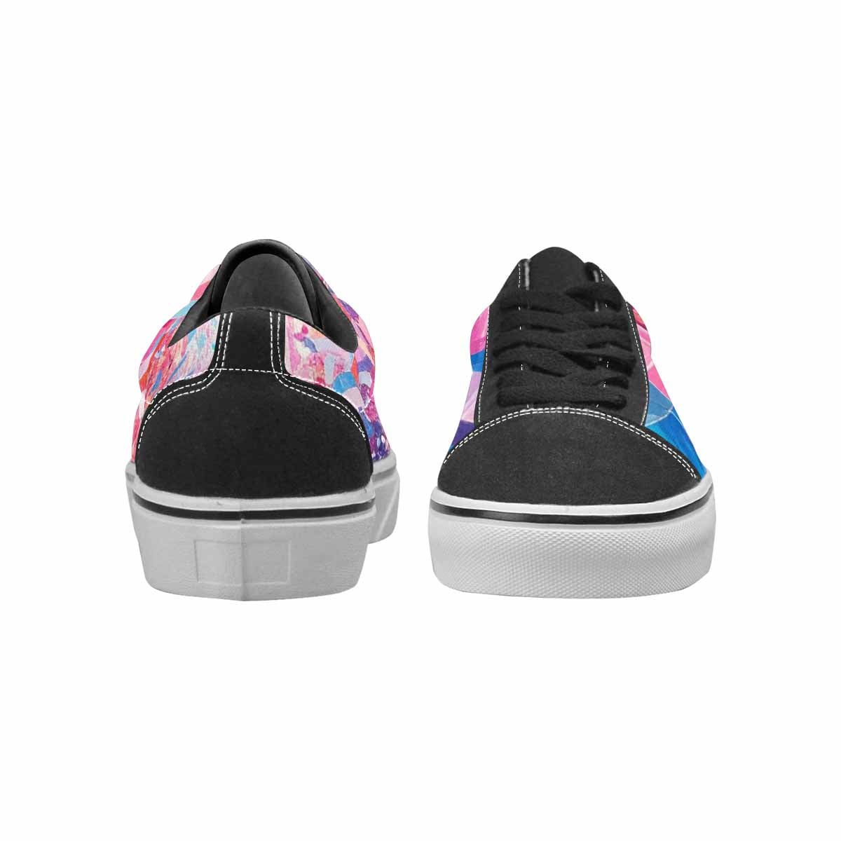 WOMEN'S Transgender Pride Flag Lace-Up Canvas Cottagecore Custom Sneakers