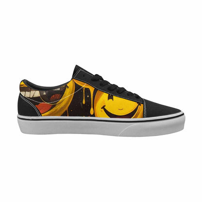 WOMEN'S Melting Moon Smiley  Lace-Up Canvas Neon Fantasy Shoes