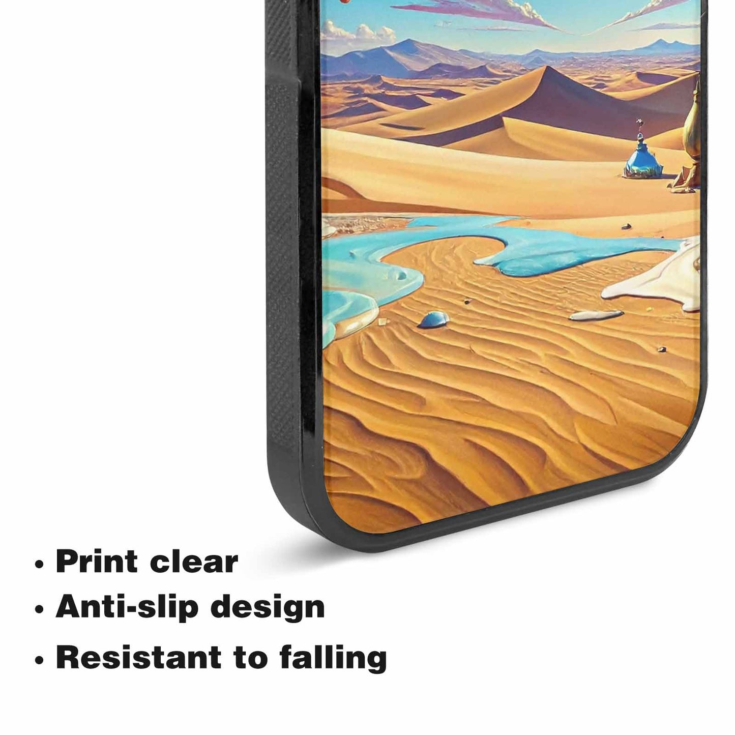 iPhone 15 Case — Surrealist Desert Dreamscape Custom, Custom Art Phone Cover