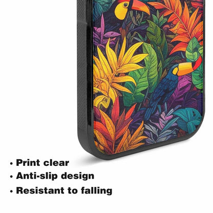 iPhone 15 Plus Case — Toucan Jungle Toucan Jungle Pattern Hundreds, Custom Designed Case Cover