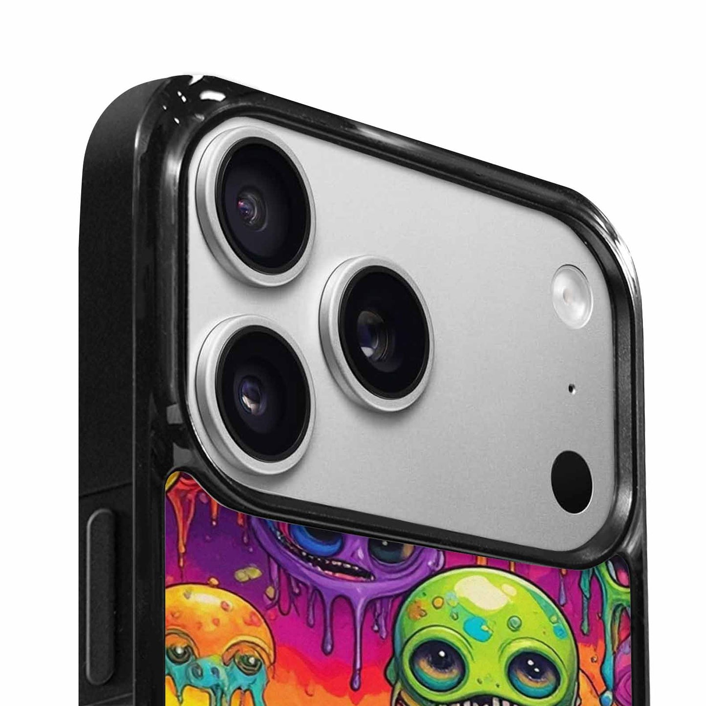 iPhone 17 Pro Case — Melting Aliens Pattern Hundreds Of Alien, Unique Phone Case Design