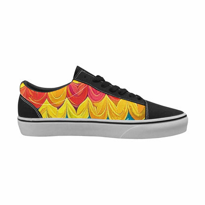 MEN'S Pansexual Flag Color Canvas Lace-Up Dreamcore Custom Shoes