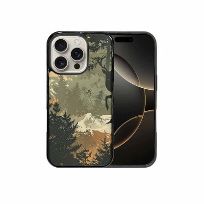 iPhone 16 Pro Case — Hunting Camouflage Pattern With Deer And, Custom Printed Phone Case