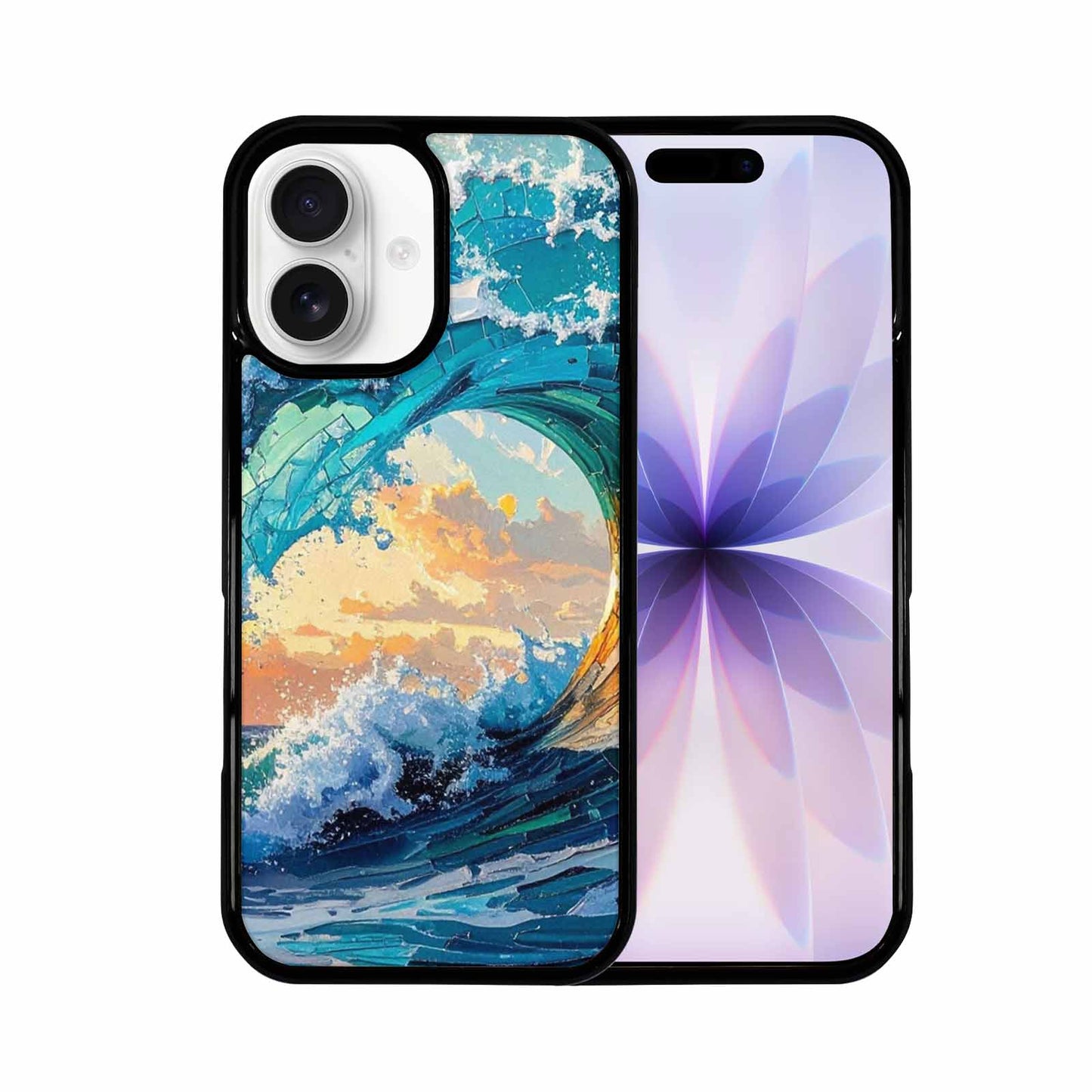 iPhone 17 Case — Wave Crest Splash Wave Watercolor Abstract, Customized Protective Case