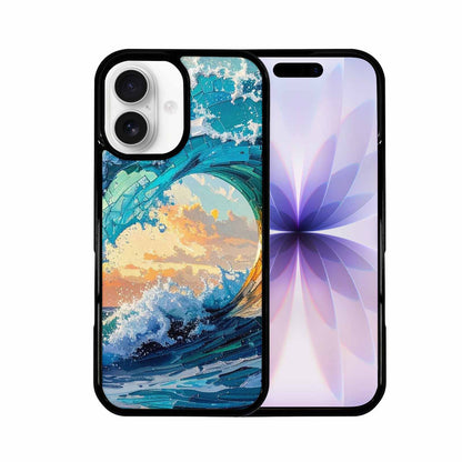 iPhone 17 Case — Wave Crest Splash Wave Watercolor Abstract, Customized Protective Case