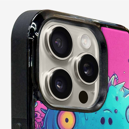 iPhone 15 Pro Max Case — Overlapping Endlessly No Empty Space Monsters, Custom Printed Phone Case
