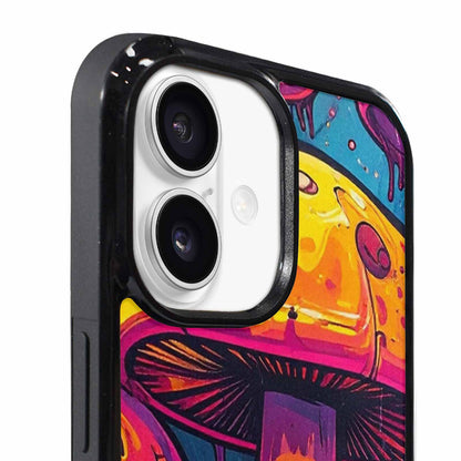 iPhone 17 Case — Neon Smiley Face Original Art, Custom Printed Phone Case