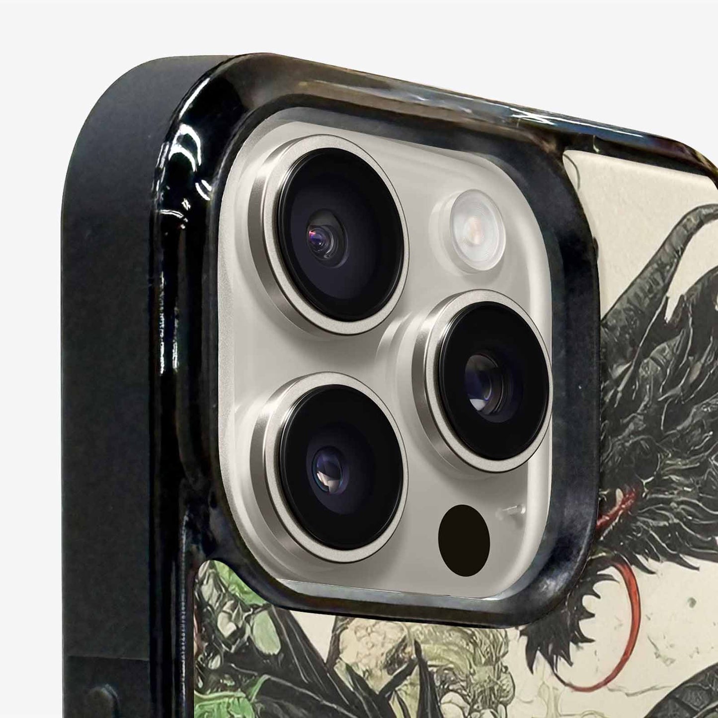 iPhone 16 Pro Case — Dragon Scale Black Green Ink Dragons, Custom Print Case Cover