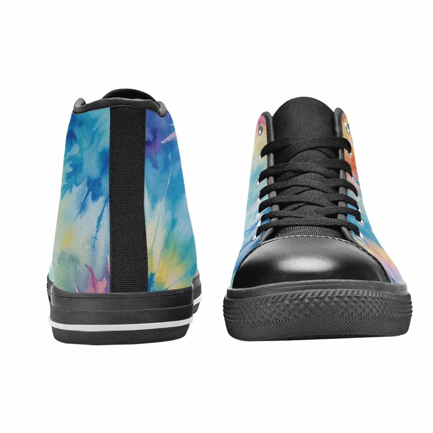 MEN'S Tie Dye Swirl High Top Canvas Surreal Sneakers