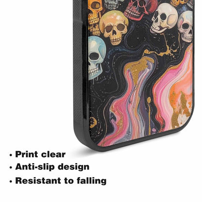 iPhone 15 Plus Case — Skulls Marbleskulls Pattern, Custom Made Phone Cover