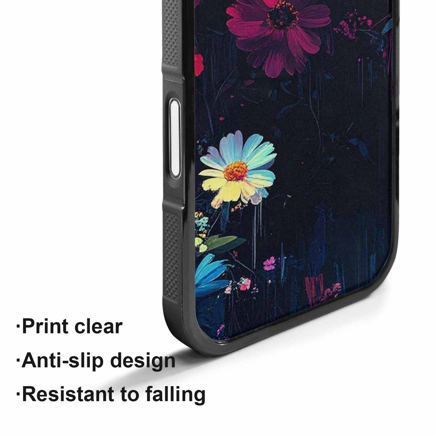 iPhone 17 Case — Shadowy Glitch Floral Pattern Floral, Original Design Phone Case