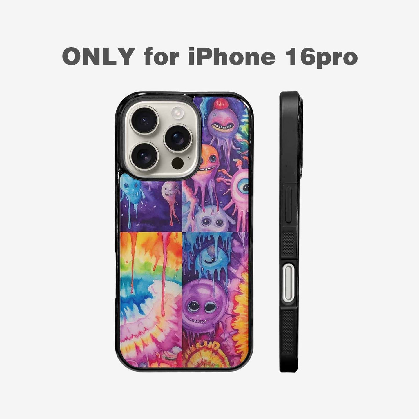 iPhone 16 Pro Case — Aliens Tie Dyemelting Aliens P, Custom Art Phone Cover