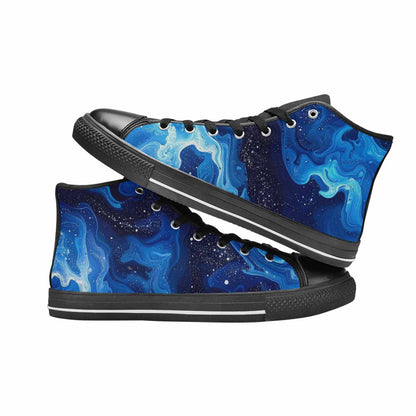 WOMEN'S Galaxy Art - High Top Canvas Wallpaper Art Custom Sneakers