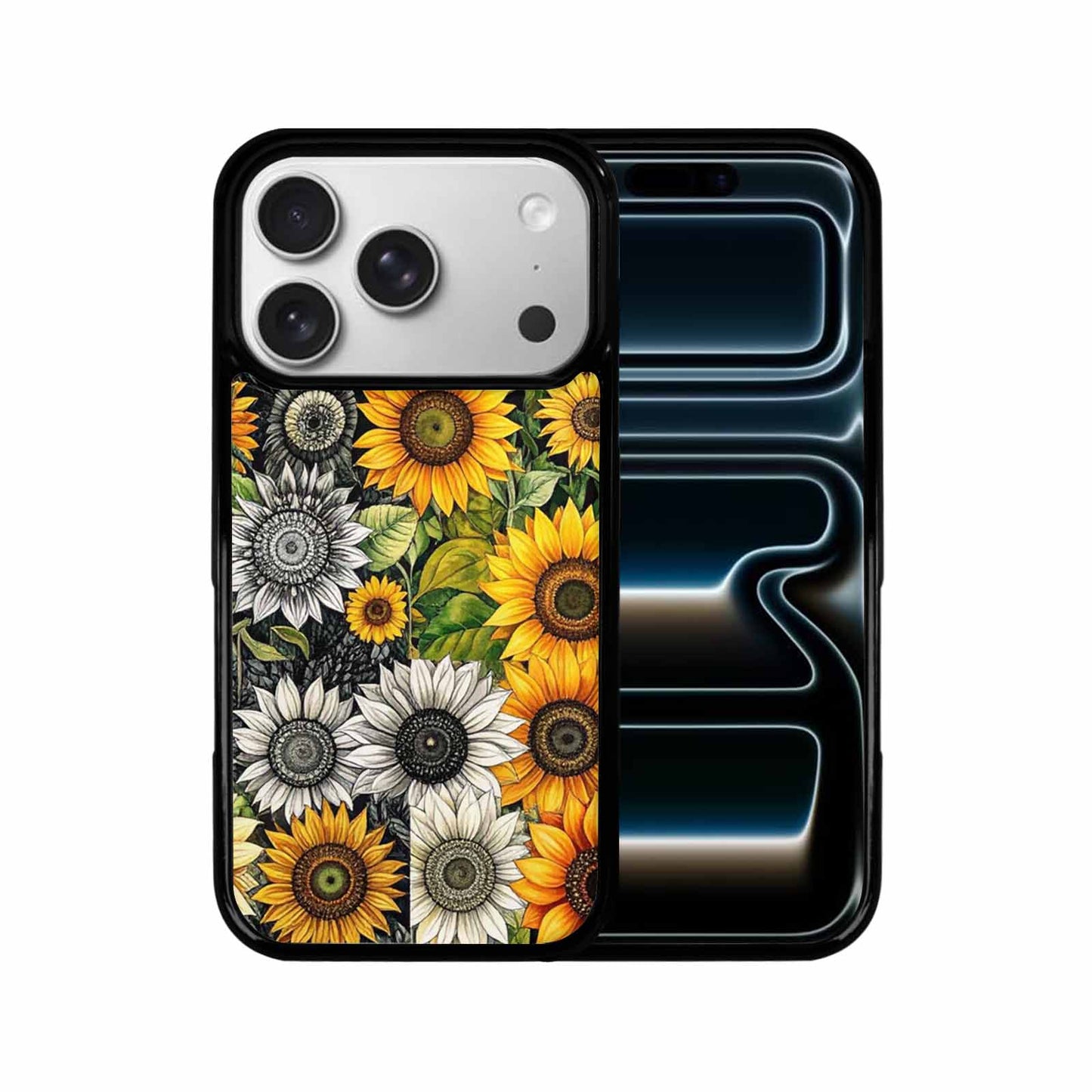 iPhone 17 Pro Case — Small Sunflower Pattern Randomly Varying Floral, Personalized Phone Case