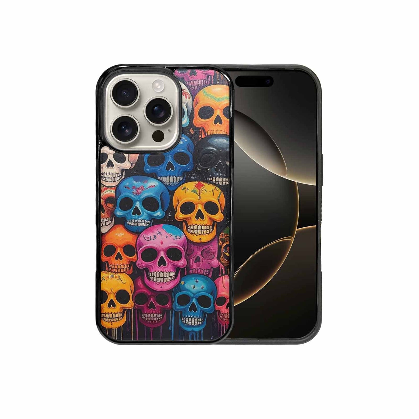 iPhone 16 Pro Case — Skulls General Skulls Pattern, Custom Printed Phone Case