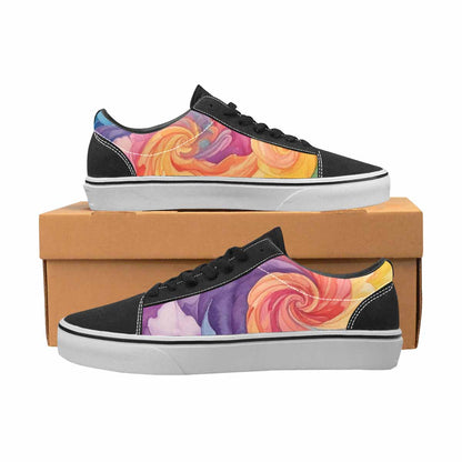 WOMEN'S Tie Lace-Up Canvas Wallpaper Art Sneakers