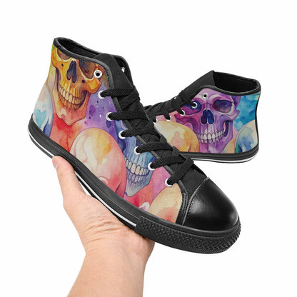 WOMEN'S Kulls - Watercolor High Top Canvas Neon Fantasy Shoes