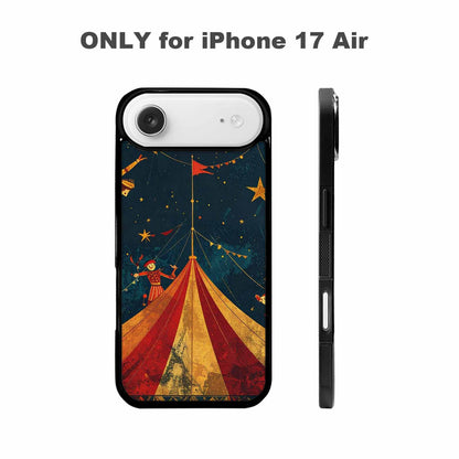 iPhone 17 Air Case — Vintage Circus Art Pattern Retro Vintage, Custom Print Case Cover