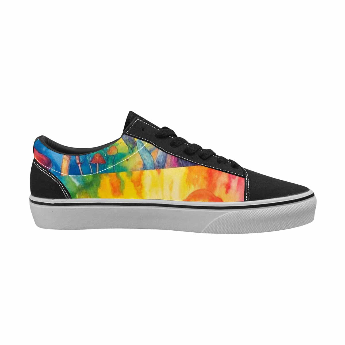 WOMEN'S Mushrooms  Tie Dye Lace-Up Canvas Dreamcore Custom Shoes